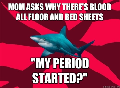 Mom asks why there's blood all floor and bed sheets 