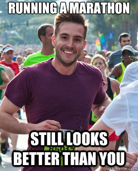 running a marathon STILL LOOKS BETTER THAN YOU  Ridiculously photogenic guy