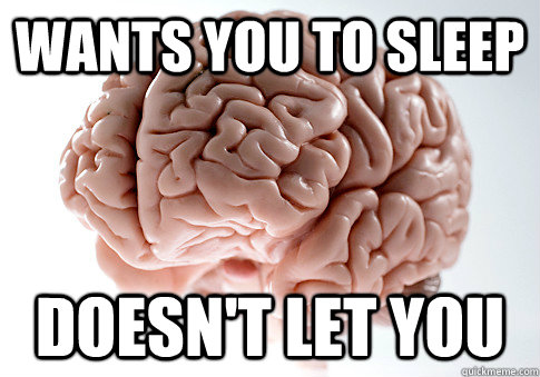 WANTS YOU TO SLEEP DOESN'T LET YOU  Scumbag Brain