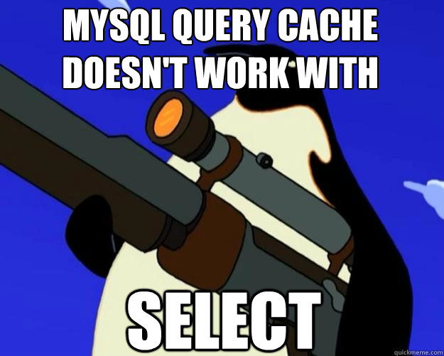 SELECT MySQL Query Cache doesn't work with - SELECT MySQL Query Cache doesn't work with  SAP NO MORE