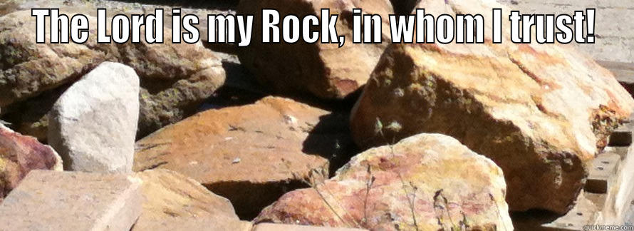 THE LORD IS MY ROCK, IN WHOM I TRUST!  Misc