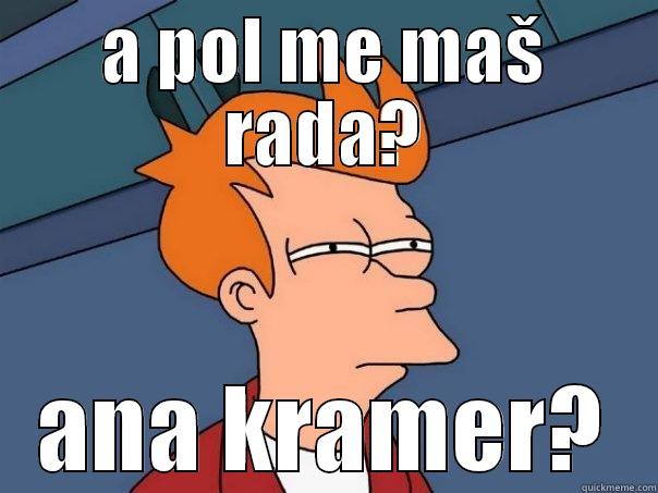 A POL ME MAŠ RADA? ANA KRAMER? Futurama Fry