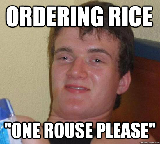 ordering rice 