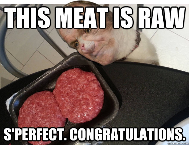 this meat is raw S'PERFECT. CONGRATULATIONS. - this meat is raw S'PERFECT. CONGRATULATIONS.  Misc