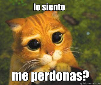 lo siento  ¿me perdonas? - lo siento  ¿me perdonas?  Puss in boots