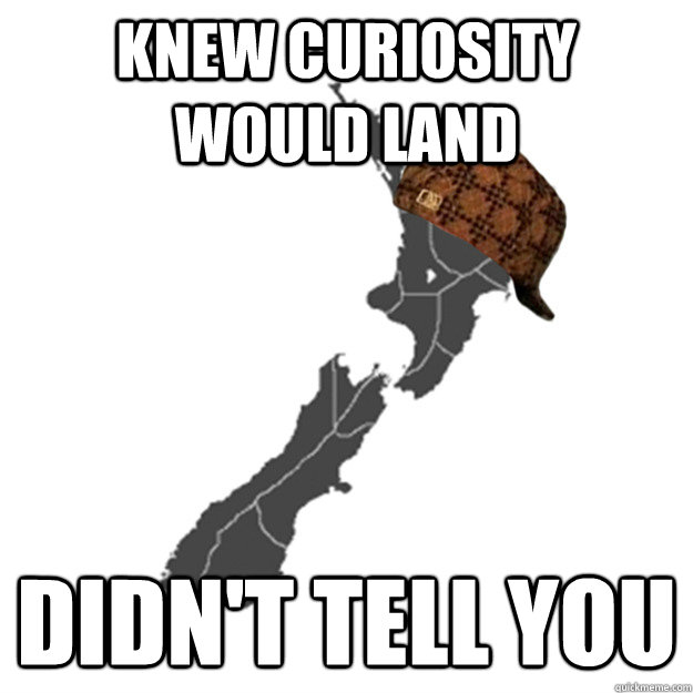 knew curiosity would land didn't tell you  