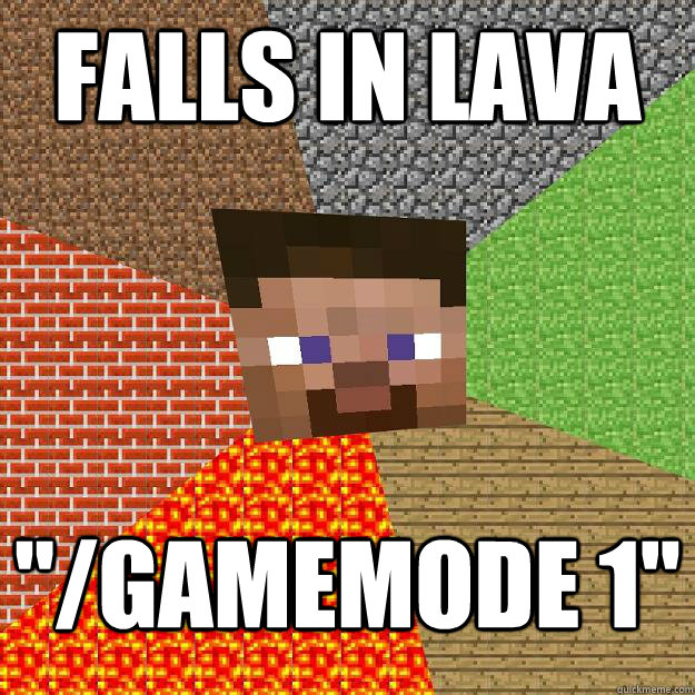 Falls in lava 