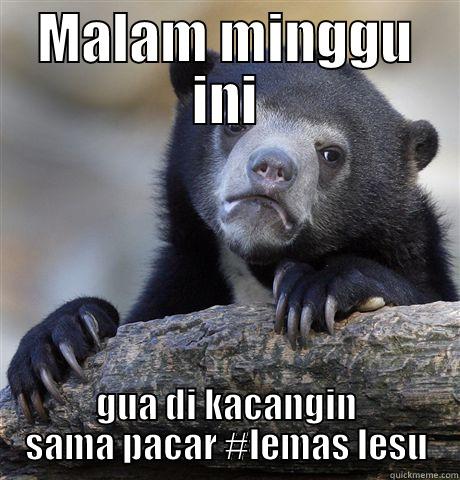 MALAM MINGGU INI GUA DI KACANGIN SAMA PACAR #LEMAS LESU Confession Bear