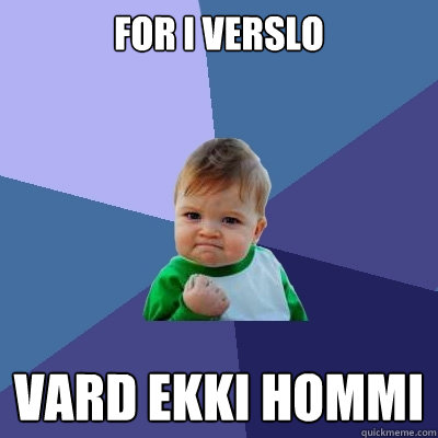 For i Verslo vard ekki hommi  Success Kid