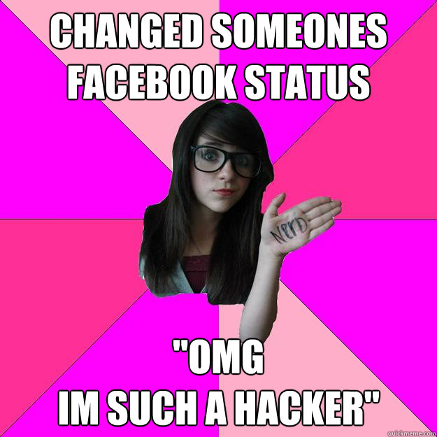 CHANGED SOMEONES fACEBOOK STATUS 