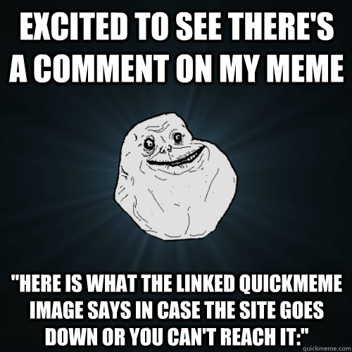 Excited to see there's a comment on my meme 