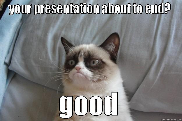 YOUR PRESENTATION ABOUT TO END? GOOD Grumpy Cat