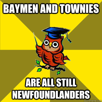 Baymen and Townies Are all still Newfoundlanders - Baymen and Townies Are all still Newfoundlanders  Observational Owl