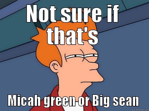 NOT SURE IF THAT'S MICAH GREEN OR BIG SEAN Futurama Fry