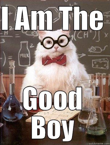 I AM THE  GOOD BOY Chemistry Cat