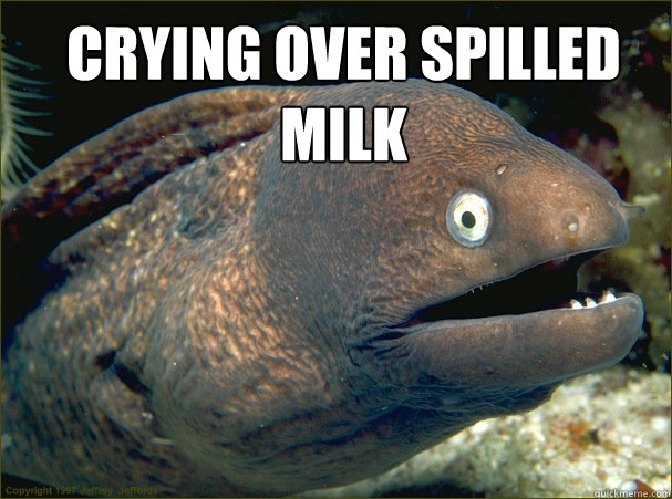  Crying over spilled milk  Bad Joke Eel