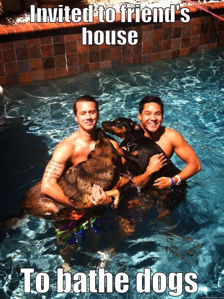 Mexican kid meme - INVITED TO FRIEND'S HOUSE TO BATHE DOGS Misc