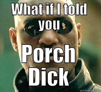 WHAT IF I TOLD YOU PORCH DICK Matrix Morpheus