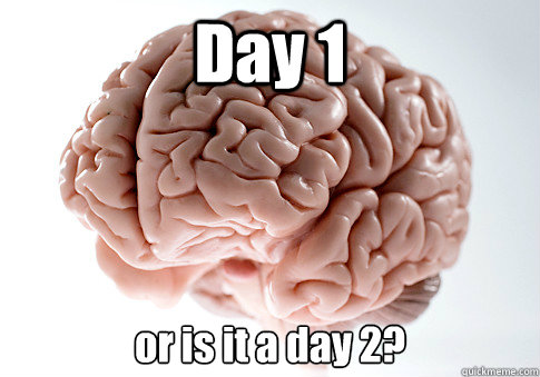 Day 1 or is it a day 2?  Scumbag Brain