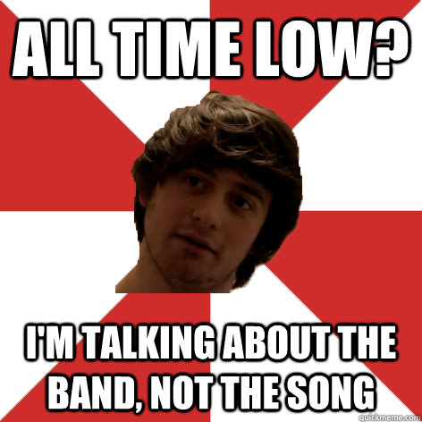 all time low? i'm talking about the band, not the song  