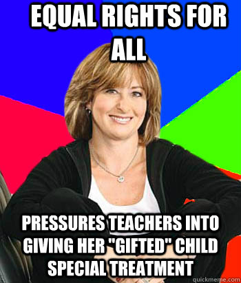 equal rights for all pressures teachers into giving her 