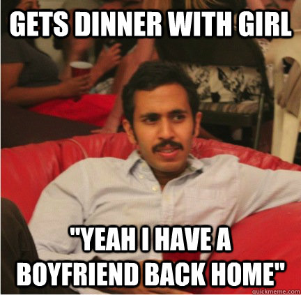 Gets dinner with girl 