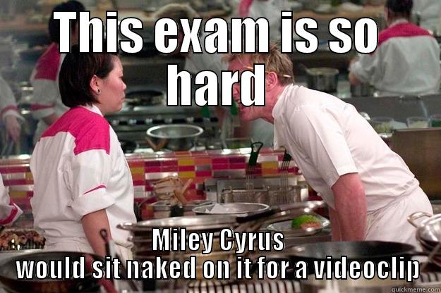 THIS EXAM IS SO HARD MILEY CYRUS WOULD SIT NAKED ON IT FOR A VIDEOCLIP Gordon Ramsay