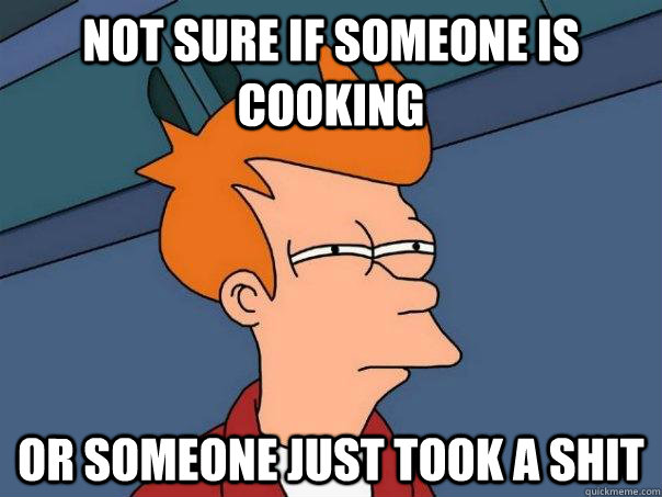 Not sure if someone is cooking Or someone just took a shit - Not sure if someone is cooking Or someone just took a shit  Futurama Fry