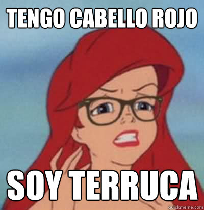 TEngo cabello rojo soy terruca  - TEngo cabello rojo soy terruca   Hipster Ariel