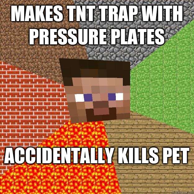 Makes TNT Trap With Pressure Plates Accidentally Kills Pet  Minecraft