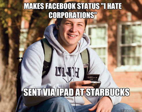 makes facebook status 