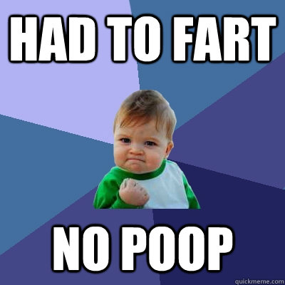 Had to fart no poop  Success Kid