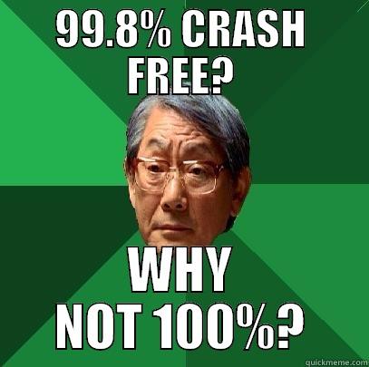 99.8% CRASH FREE? WHY NOT 100%? High Expectations Asian Father