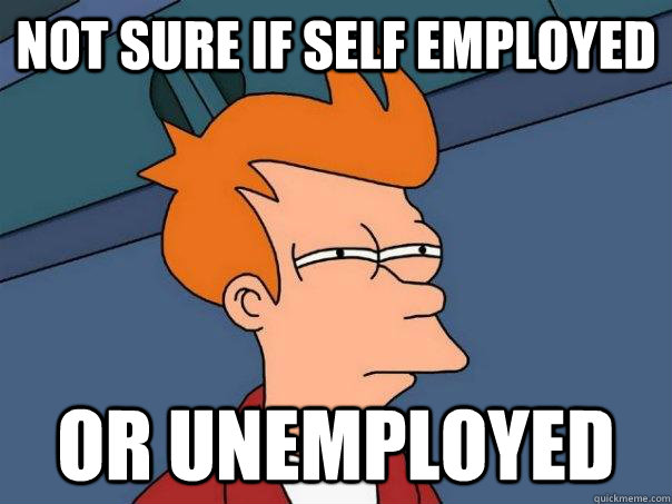 Not sure if self employed Or unemployed - Not sure if self employed Or unemployed  Futurama Fry