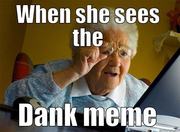 WHEN SHE SEES THE DANK MEME Grandma finds the Internet