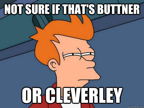 Not sure if that's Buttner Or cleverley  Futurama Fry