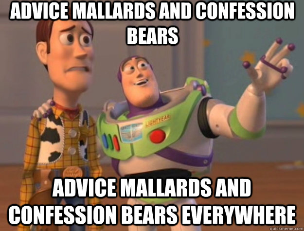 advice mallards and confession bears advice mallards and confession bears everywhere  Toy Story