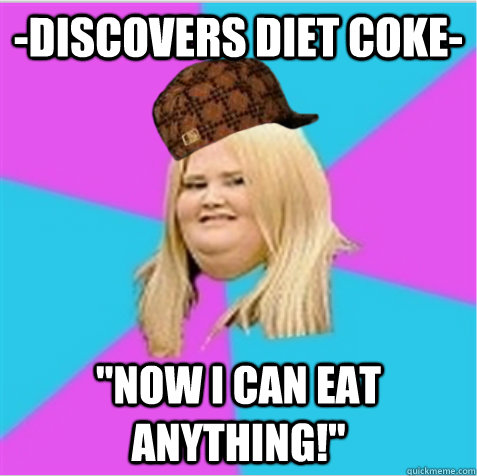 -discovers diet coke- 