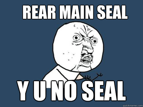 Rear Main Seal y u no seal  Y U No