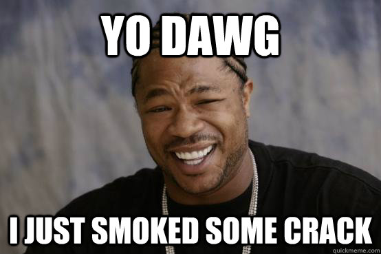 Yo dawg I just smoked some crack - Yo dawg I just smoked some crack  YO DAWG