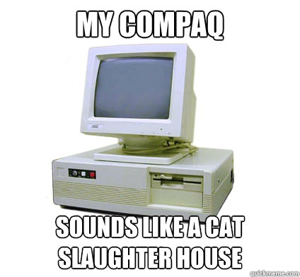 my compaq  sounds like a cat slaughter house  Your First Computer