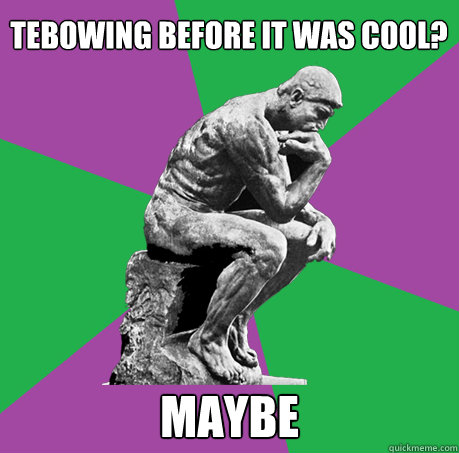 Tebowing before it was cool? maybe  