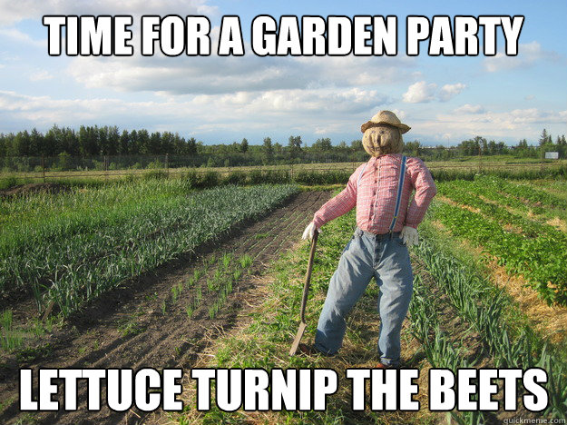 time for a garden party lettuce turnip the beets  Scarecrow