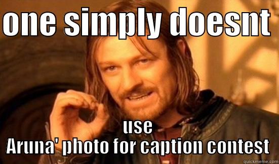 ONE SIMPLY DOESNT  USE ARUNA'S PHOTO FOR CAPTION CONTEST Boromir