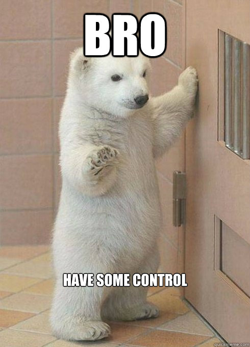 Bro have some control  Chill Out Polar BEar