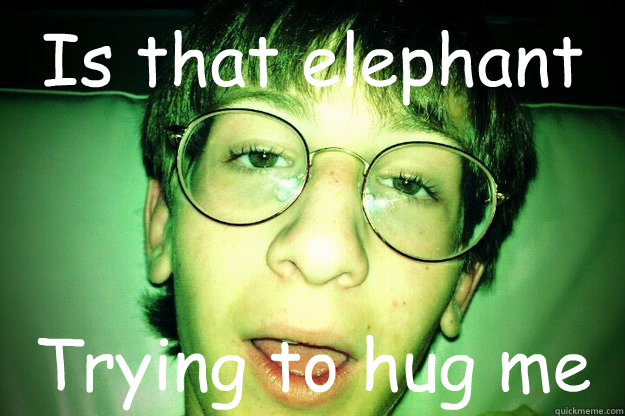 Is that elephant  Trying to hug me  Salvia Kid