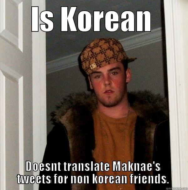 IS KOREAN DOESNT TRANSLATE MAKNAE'S TWEETS FOR NON KOREAN FRIENDS. Scumbag Steve