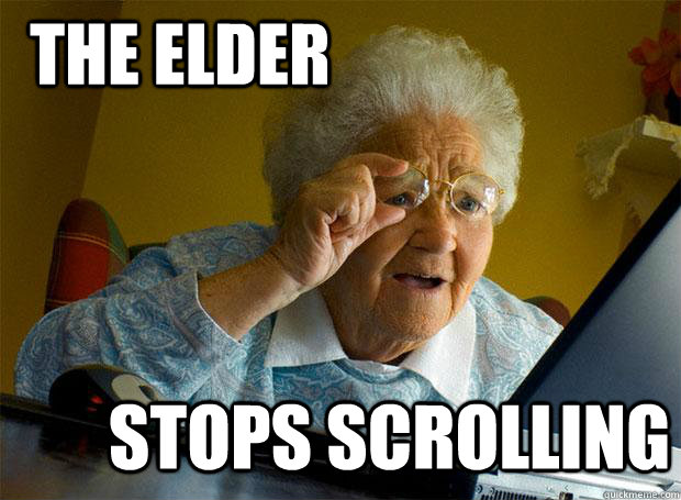 The elder Stops Scrolling  Grandma finds the Internet