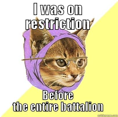 I WAS ON RESTRICTION BEFORE THE ENTIRE BATTALION Hipster Kitty