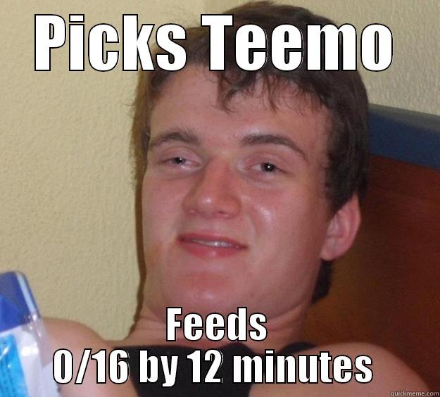 Retard Cutlyn - PICKS TEEMO FEEDS 0/16 BY 12 MINUTES  10 Guy